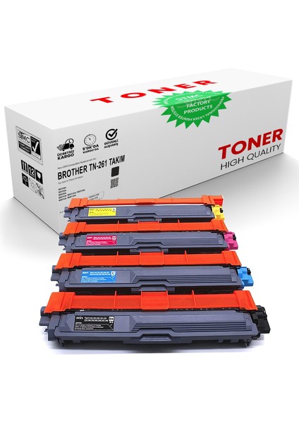 Brother TN-251/TN-261 Muadil Takım Set Toner /WB/DCP-9015CDW/HL-3140