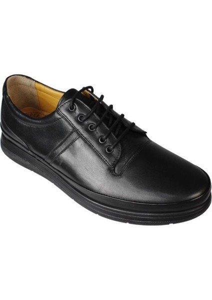 Yazkış Erkek Siyah Cilt Iç ve Dış Deri Comfort Taban Günlük Ayakkabı