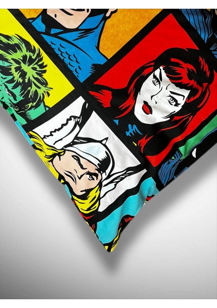 Out Marvel Baskılı % 100 Pamuk Kumaş 2 Adet Yastık Kılıfı 50X70 cm