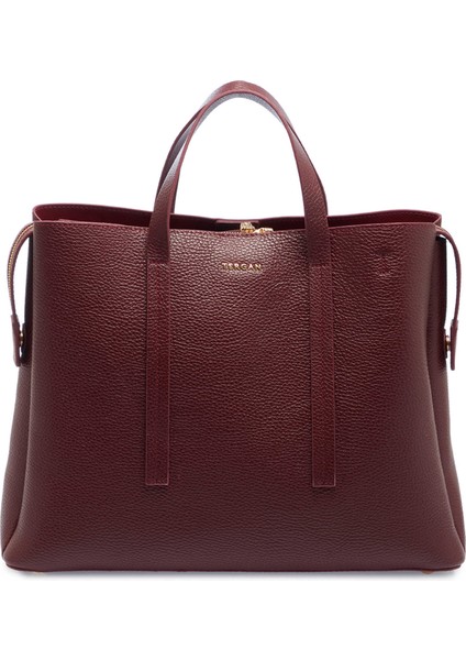Bordo Hakiki Deri Kadın El Çantası - S25Y1BC80291-M71