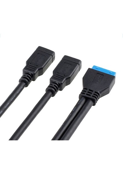 Masaüstü Bilgisayar USB 3.0 20-Pin Erkek 2 USB Dişi Kablo Asus P7P55/USB3 Gigabyte Msi Onda Anakart Adaptör Konnektörü (Yurt Dışından) modelleri