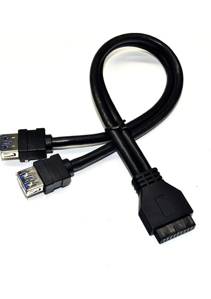 Konektör USB 3.0 Panel Montajlı Çift Bağlantı Noktalı Usb3.0 Dişi Vida Panel Montajlı Anakart 20 Pin 20PIN Başlık Düz Kablo Kablosu (Yurt Dışından) modelleri