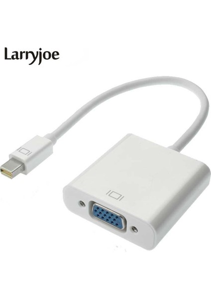 Larryjoe 1 Adet/grup Sıcak Satış Kablosu Video Mini Displayport Ekran Bağlantı Noktası Dp Erkek Apple Macbook Için VGA Kablosu Adaptörü (Yurt Dışından)