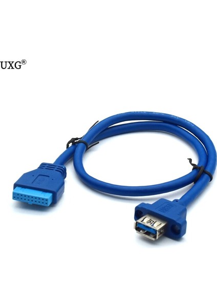 Tek Bağlantı Noktalı USB 3.0 Dişi Vidalı Panel Tipi - Anakart 20PIN Kablo 0.5m 50CM (Yurt Dışından) fiyatları