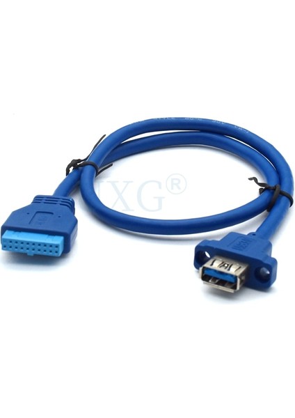 Tek Bağlantı Noktalı USB 3.0 Dişi Vidalı Panel Tipi - Anakart 20PIN Kablo 0.5m 50CM (Yurt Dışından) modelleri