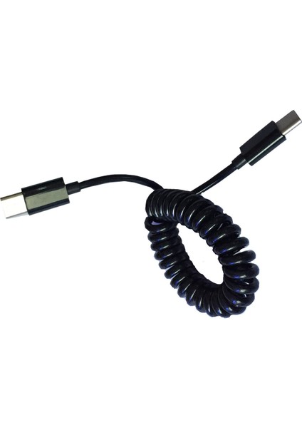 Spiral Sarmal USB 3.1 C-Type Erkek - USB 3.1 C-Type Erkek Adaptör Adaptör Kablosu 1m (Yurt Dışından) fırsatları