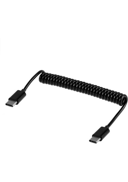Spiral Sarmal USB 3.1 C-Type Erkek - USB 3.1 C-Type Erkek Adaptör Adaptör Kablosu 1m (Yurt Dışından) indirimleri