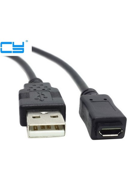 Mikro USB B Tipi 5pin Dişi - USB 2.0 Erkek Konnektör Uzatma Kablosu 25CM (Yurt Dışından)