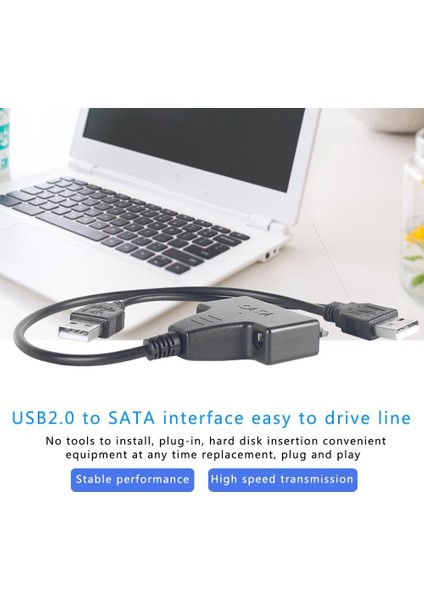 Sabit Sürücü Kablosu Sata 7 + 15PIN Ty Ev Bilgisayar USB 2.0 Parçaları 2.5 Inç Sata Harici SSD HDD Adaptör Aksesuarları (Yurt Dışından) fırsatları