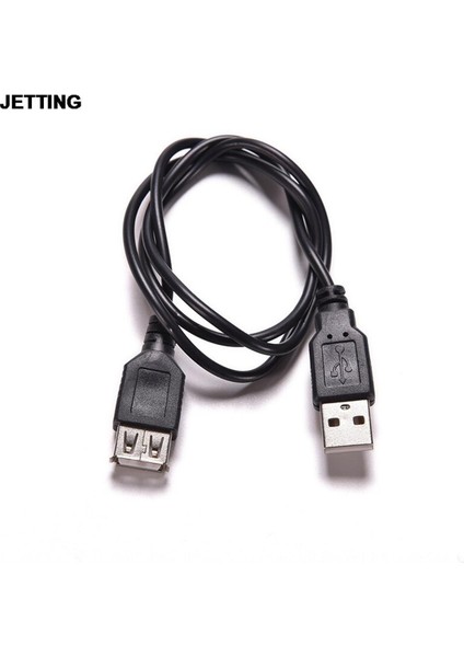 Jetı 1 Pc USB 2.0 A Erkek Kadın USB Kablosu Uzatma 50 cm USB Veri Şarj Güç Kablo Kordonu Genişletilmiş Dönüştürücü Konektörü (Yurt Dışından)