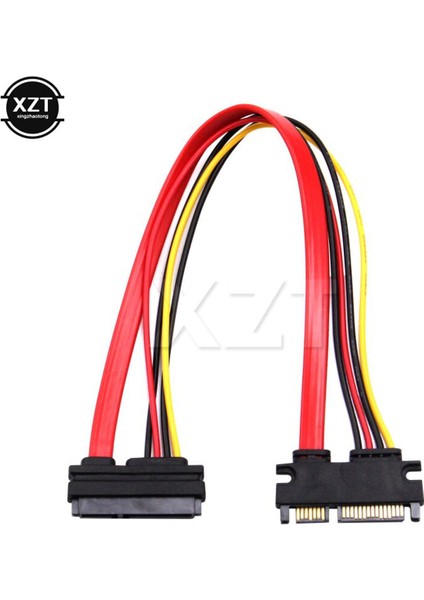 1 Adet 22PIN Erkek Kadın 7 + 15 Pin Genişletici Kablo Seri Sata Veri Güç Combo Uzatma Kabloları Kablosu (Yurt Dışından)