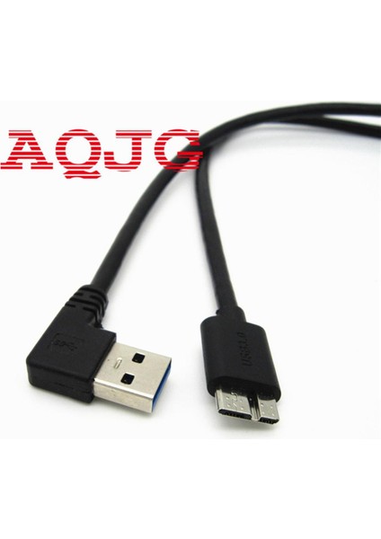 5 Gbps 30 cm USB 3.0 Sağ Açılı A Erkek Mikro B Erkek 10 Pin Kısa Adaptör Kablosu Mobil HDD Için Sol Açılı 90 Derece Aqjg (Yurt Dışından)