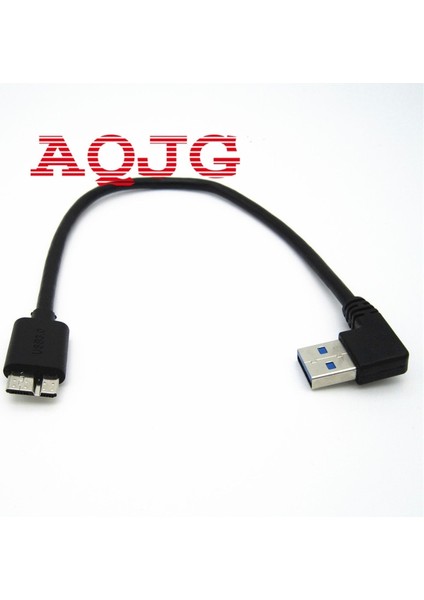 5 Gbps 30 cm USB 3.0 Sağ Açılı A Erkek Mikro B Erkek 10 Pin Kısa Adaptör Kablosu Mobil HDD Için Sol Açılı 90 Derece Aqjg (Yurt Dışından)