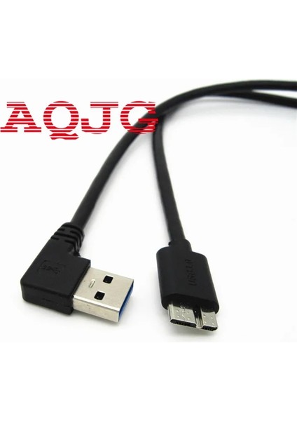 5 Gbps 30 cm USB 3.0 Sağ Açılı A Erkek Mikro B Erkek 10 Pin Kısa Adaptör Kablosu Mobil HDD Için Sol Açılı 90 Derece Aqjg (Yurt Dışından)