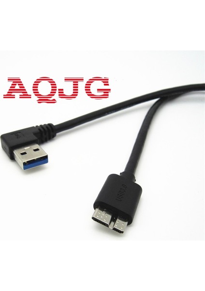 5 Gbps 30 cm USB 3.0 Sağ Açılı A Erkek Mikro B Erkek 10 Pin Kısa Adaptör Kablosu Mobil HDD Için Sol Açılı 90 Derece Aqjg (Yurt Dışından)