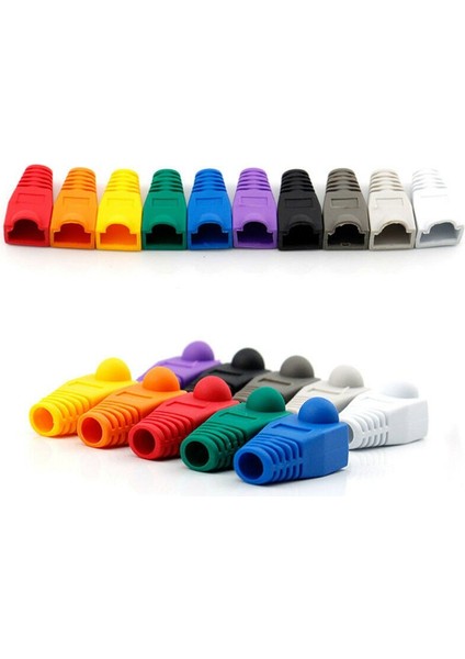 50 Adet Modüler RJ45 Ağ Kablosu Konektörü Fiş Kapağı Kapağı Kristal Kafa Koruyucu Kılıf Ağ Fişi Soket Önyükleme Kapağı (Yurt Dışından) modelleri