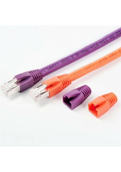 50 Adet Modüler RJ45 Ağ Kablosu Konektörü Fiş Kapağı Kapağı Kristal Kafa Koruyucu Kılıf Ağ Fişi Soket Önyükleme Kapağı (Yurt Dışından) indirimleri