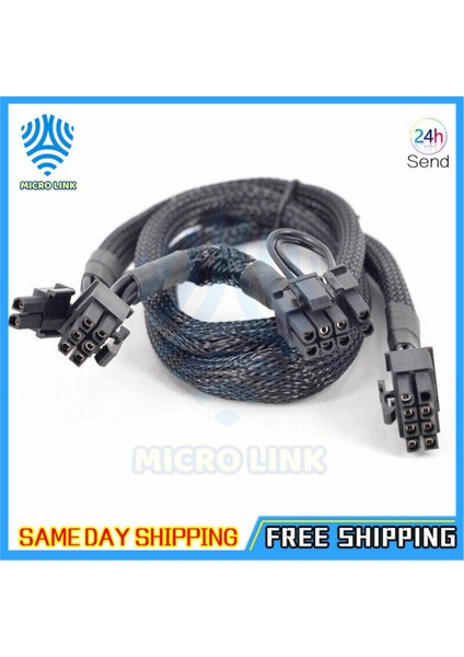 Pcı Express Gpu 8pin Çift 8(6+2)Pin Güç Kablosu Grafik Kartı 8pin 1 Ila 2 Güç Kablosu Corsair RM650X RM750X RM850X RM1000X (Yurt Dışından)