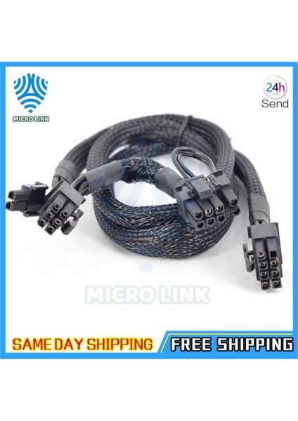 Pcı Express Gpu 8pin Çift 8(6+2)Pin Güç Kablosu Grafik Kartı 8pin 1 Ila 2 Güç Kablosu Corsair RM650X RM750X RM850X RM1000X (Yurt Dışından) fiyatları