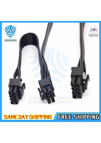 Pcı Express Gpu 8pin Çift 8(6+2)Pin Güç Kablosu Grafik Kartı 8pin 1 Ila 2 Güç Kablosu Corsair RM650X RM750X RM850X RM1000X (Yurt Dışından) modelleri