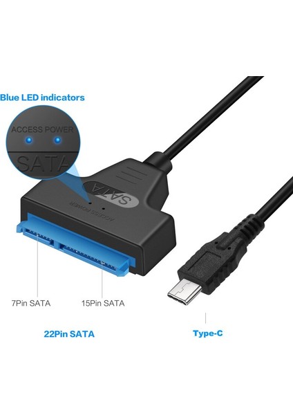 USB 3.1 Tip C Sata Kabloları Dönüştürücü Erkek - 2 5 '' HDD / SSD Sürücü Tel Adaptörü Kablolu Dönüştürücü (Yurt Dışından)