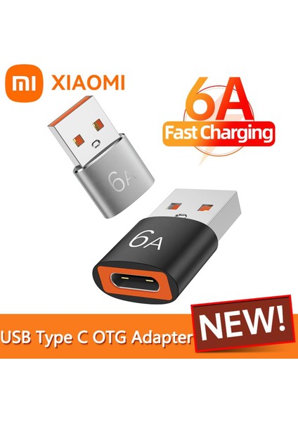 6A Otg USB Tip C Dişi USB A Erkek Adaptör Dönüştürücü Tipo Bağlantı Kablosu Samsung S22 S21 Iphone 14 13 Oneplus Xiaomi 9 (Yurt Dışından)