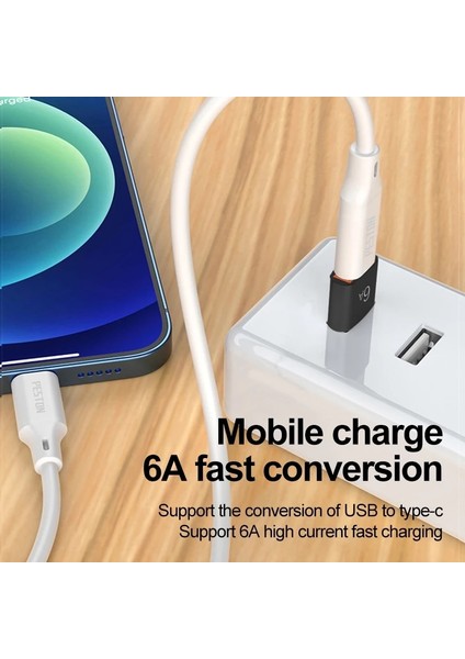 6A Otg USB Tip C Dişi USB A Erkek Adaptör Dönüştürücü Tipo Bağlantı Kablosu Samsung S22 S21 Iphone 14 13 Oneplus Xiaomi 9 (Yurt Dışından) modelleri