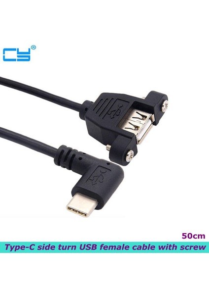 Yüksek Hızlı 90 Derece USB 3.1 Usb-C Tip-C Erkek USB 2.0 Dişi Kablo Şasi Anakart Için Panel Montaj Vida Delikleri ile (Yurt Dışından)