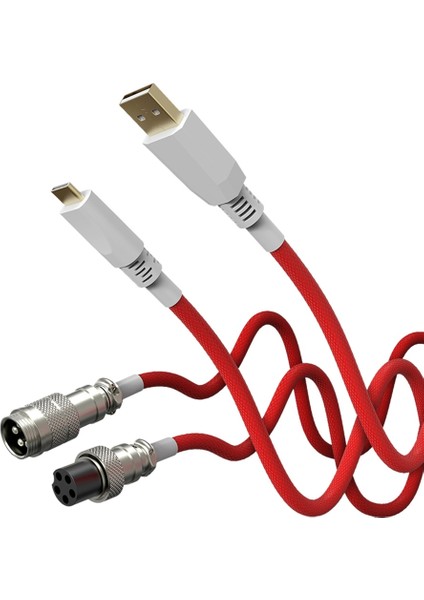 C Tipi USB Kablosu Mekanik Klavye Sarmal Kablo Tel Mekanik Klavye Aviator Masaüstü Bilgisayar Havacılık Konektörü (Yurt Dışından) fırsatları