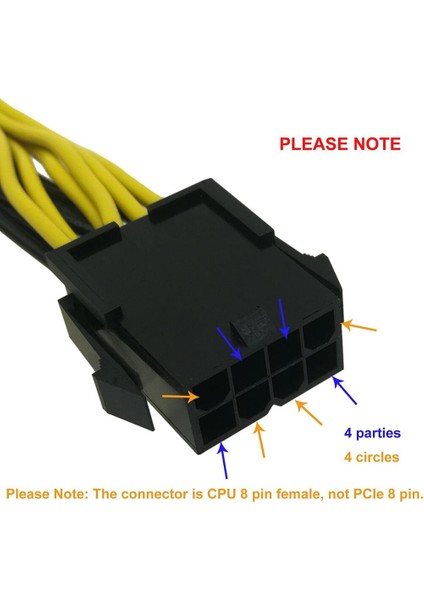 25CM Pcı-E 6-Pin - Çift 6+2-Pin (6-Pin/8-Pin) Güç Ayırıcı Kablo Grafik Kartı Pcıe Pcı Express 6pin - Çift 8pin Güç Kablosu (Yurt Dışından) modelleri