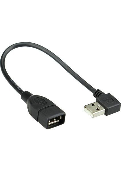 10CM 20CM 40CM 90 Derece Yukarı Aşağı Sol Sağ Açılı USB 2.0 A Erkek USB Dişi Uzatma Adaptörü Siyah Kablo (Yurt Dışından) fırsatları