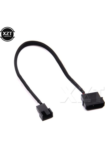 1-Port 3 Pin/4pin Ila 4 Pin Ide Molex Soğutucu Soğutma Fanı Splitter Güç Kabloları Siyah Kollu Bilgisayar Konektörü (Yurt Dışından)