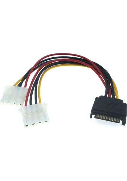 Çift 4 Pinli Ide Molex'ten Seri Ata Sata Sabit Disk Güç Kablosu Adaptörüne Erkek Otobüs Y Ayırıcı Hat Dönüştürücü En Iyi (Yurt Dışından)