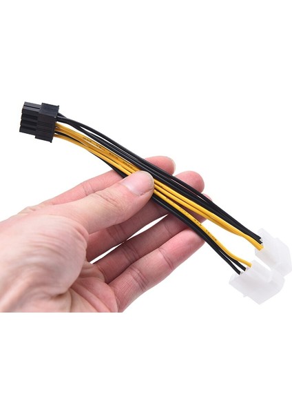 18CM 4 Pinli Çift D Bağlantı Noktasına 8 Pinli (6+2) Grafik Adaptör Kablosu Kart Güç Hattı (Yurt Dışından) modelleri