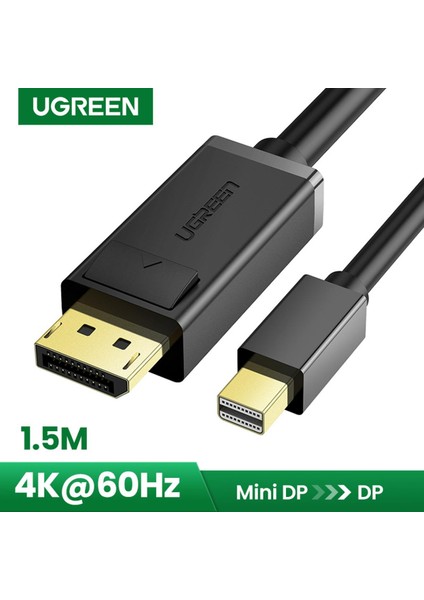 Ugreen Thunderbolt 1/2 Mini Displayport - Displayport 1.2 Kablo Adaptörü Mini Dp - Dp Dönüştürücü Macbook Pro Hava Projektörü Için (Yurt Dışından)