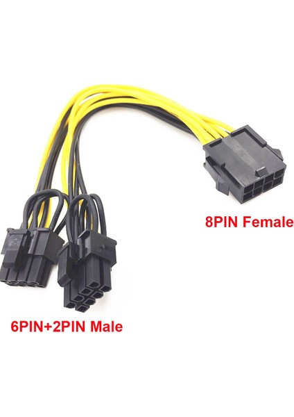 Jonsnow Güç Uzatma Kablosu 20 cm 8 Pin Erkek - Çift 8pin(6+2) Erkek Pcı-E Grafik Kartı Için Btc Madenci (Yurt Dışından) fiyatları