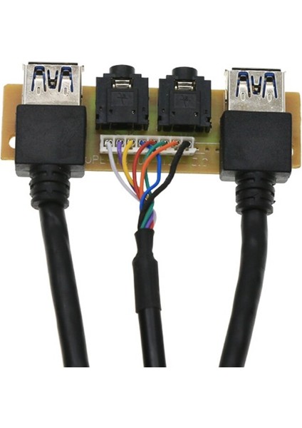 % 100 Yepyeni ve Ön Kasa Paneli Usb3.0+Usb3.0+Hd Ses Jakı Bağlantı Noktaları I/o Kartı+Dahili Kablo (Yurt Dışından) fırsatları