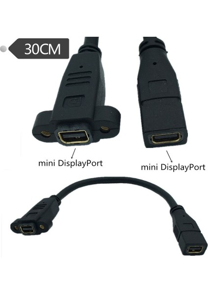 Mini Displayport Dişi Soket Panel Montajlı Mini Displayport Dişi Uzatma Kablosu Mini Dp Dişi Minidp Dişi Kablo 0.3 M (Yurt Dışından) fiyatları