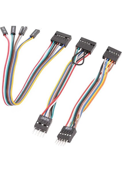 3 Adet/takım Lenovo Anakartlar Için Uygun Sıradan Şasi Transfer Kablolama Anahtarı Kablosu USB Ses Kablosu (Yurt Dışından)