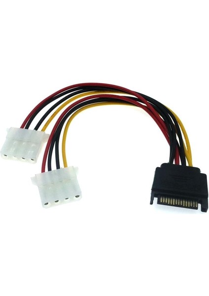 Çift 4 Pinli Ide Molex'ten Seri Ata Sata Sabit Disk Güç Kablosu Adaptörüne Erkek Otobüs Y Ayırıcı Hat Dönüştürücü En Iyi (Yurt Dışından)
