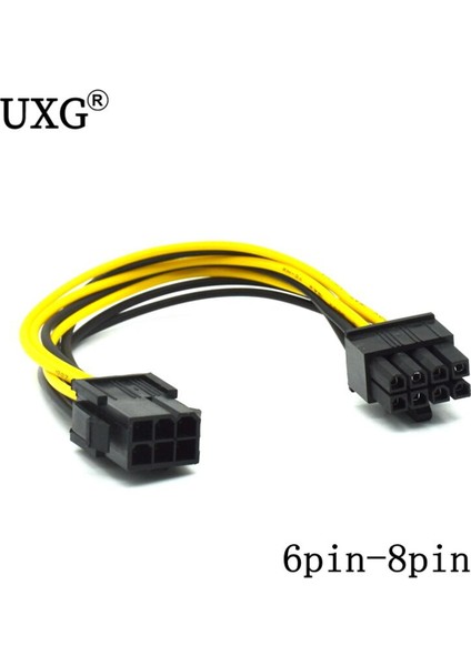 6pin Dişi 8pin Erkek 20CM Pcı Express Güç Dönüştürücü Kablosu Gpu Ekran Kartı Için Pcıe Pcı-E 6pin 8pin Stroomkabel (Yurt Dışından)