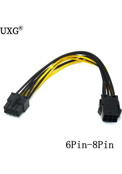 6pin Dişi 8pin Erkek 20CM Pcı Express Güç Dönüştürücü Kablosu Gpu Ekran Kartı Için Pcıe Pcı-E 6pin 8pin Stroomkabel (Yurt Dışından) modelleri