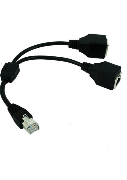 RJ45 1 Erkek 2 Dişi Soket Bağlantı Noktası Lan Ethernet Ağ Ayırıcı Y Kararlı Iletim CAT5E Cat5 Cat6 Kolay Adaptör Kablosu (Yurt Dışından) modelleri