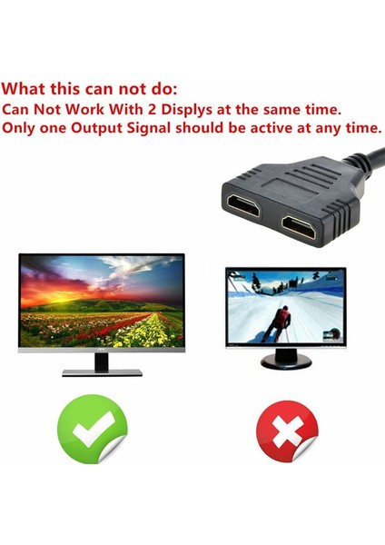 Edal Yeni 1 In 2 Out Splitter Kablo Adaptörü 1080 P HDMI Uyumlu Bağlantı Noktası Erkek 2 Kadın Dönüştürücü (Yurt Dışından) fırsatları