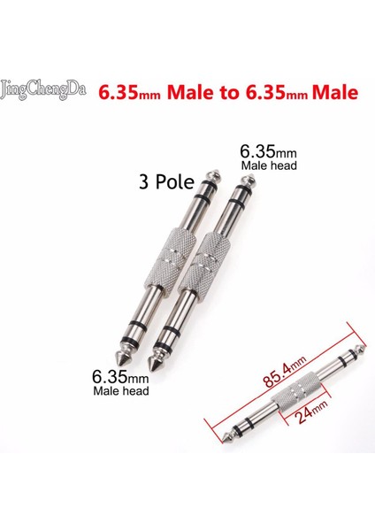 Jcd 6.35MM Erkek 6.35MM Erkek Stereo Fiş Gitar Efektleri Pedal Konektörü Jack Adaptör Panosu Kablosu Elektrik Arayüzü (Yurt Dışından)