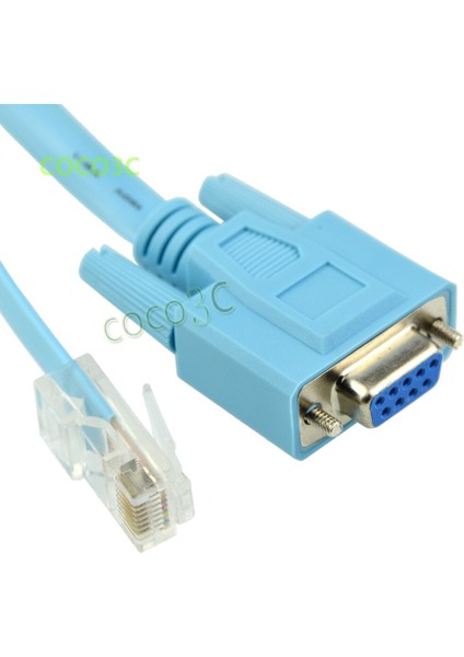 1.5 M RJ45 Erkek RS232 Kadın 8P8C Rj-45 Seri Db9 9pin Com Bağlantı Noktası Adaptör Kablosu Cisco Huawei Yönlendirici Anahtarı Konsolu Düz (Yurt Dışından) modelleri