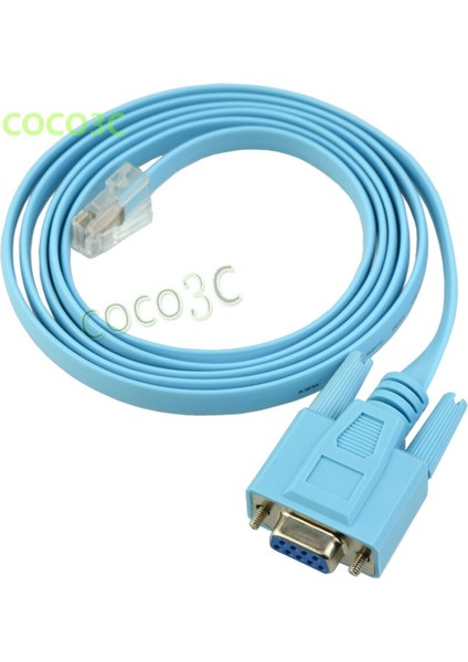 1.5 M RJ45 Erkek RS232 Kadın 8P8C Rj-45 Seri Db9 9pin Com Bağlantı Noktası Adaptör Kablosu Cisco Huawei Yönlendirici Anahtarı Konsolu Düz (Yurt Dışından) fırsatları
