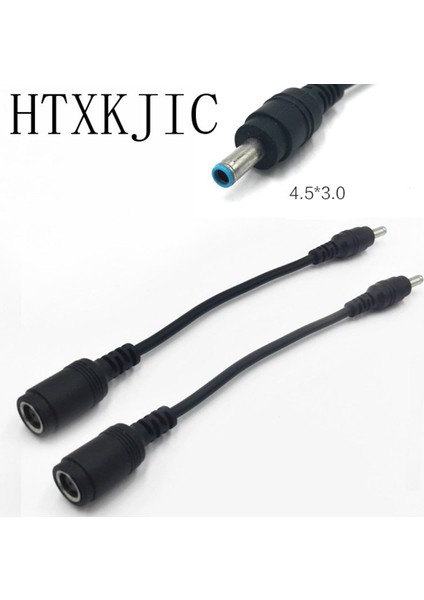Kadın 7.4mm x 5.0mm Ila 4.5mm X3.0mm Erkek Şarj Adaptörü Güç Konektörü Dönüştürücü Kablosu Dc Jack Dell Hp Için (Yurt Dışından)