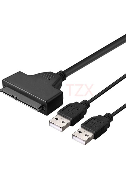 Yeni 1 Adet USB 2.0 - Sata 15 + 7 Pin Veri ve Güç USB Kablosu Adaptörü Için 2.5 Inç HDD SSD Adaptörü (Yurt Dışından)