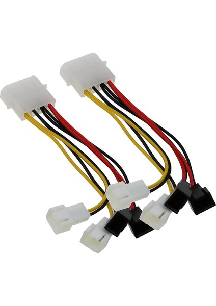 2 Adet 4-Pin Molex 3-Pin Fan Güç Kablosu Adaptör Konnektörü 12 V Bilgisayar Soğutma Fanı Kabloları Cpu Pc Kasa Fanı (Yurt Dışından)